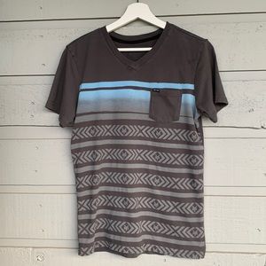 ZOO YORK GRAPHIC BOARD TEE SHIRT “SKATER STYLE” STRIPED WITH POCKET